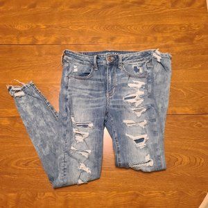 American Eagle - Next Level Ripped Stretch Jeans - Size 6